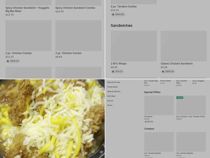KFC Menu