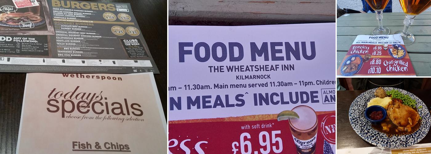 The Wheatsheaf Inn - JD Wetherspoon Menu