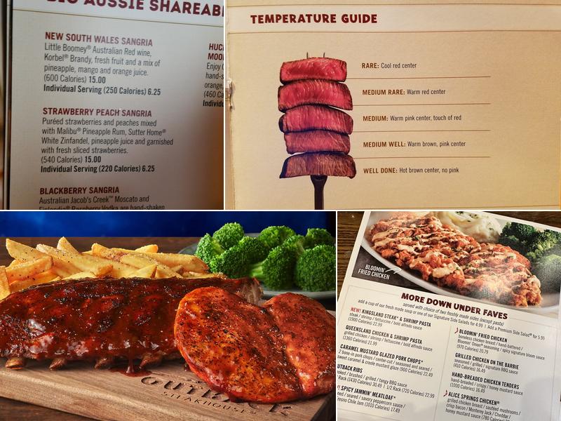 Outback Steakhouse Menu