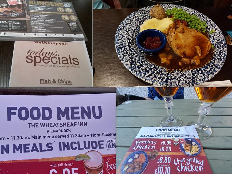 The Wheatsheaf Inn - JD Wetherspoon Menu