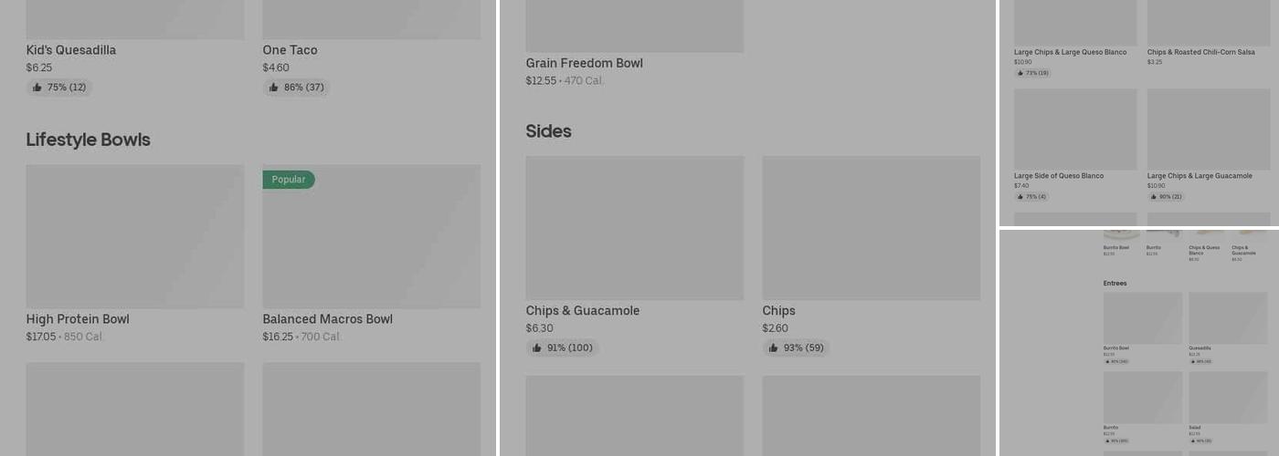 Chipotle Mexican Grill Menu