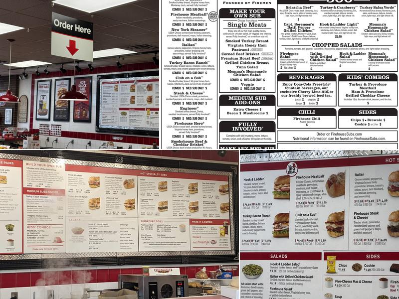Firehouse Subs Post Menu