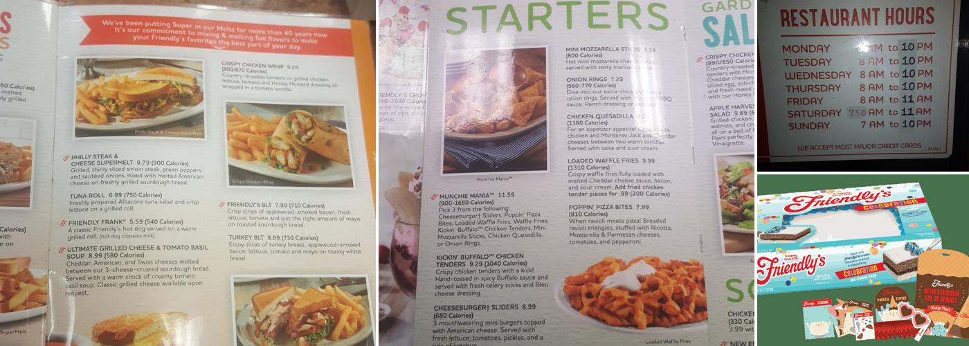 Friendly's Menu