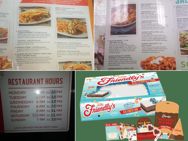 Friendly's Menu