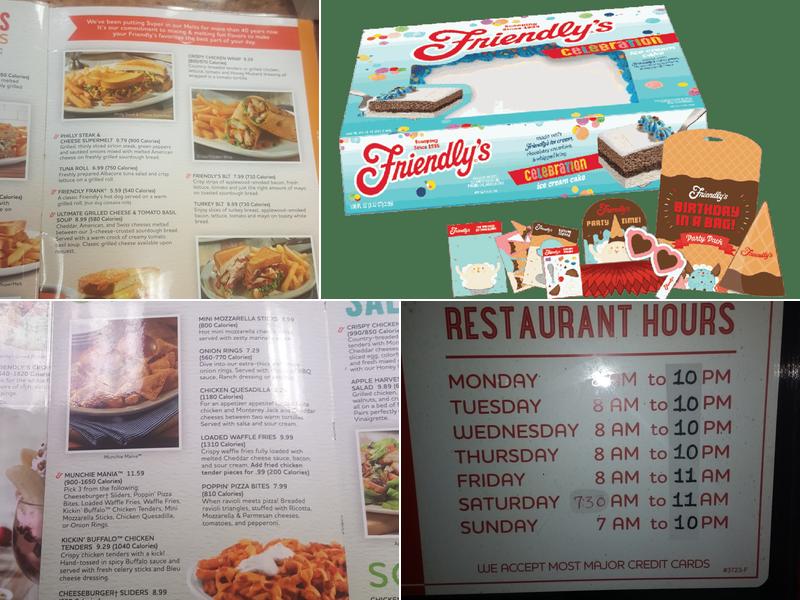 Friendly's Menu