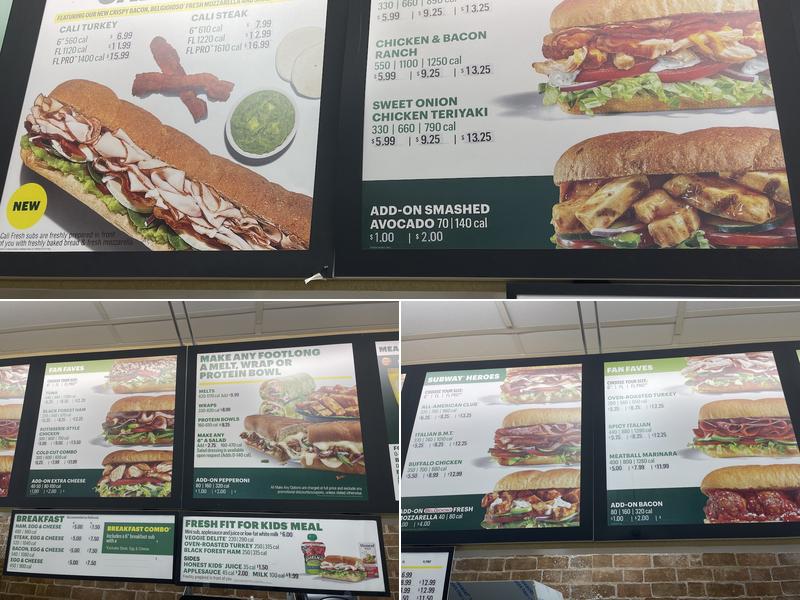 Subway Menu