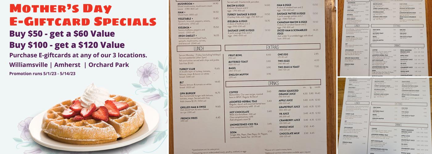 The Original Pancake House Menu