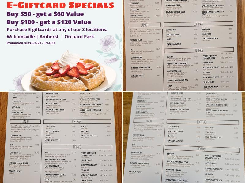 The Original Pancake House Menu