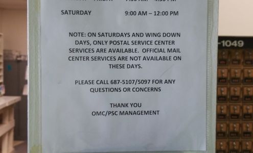 USPS and Official Mail Whiteman Air Force Base