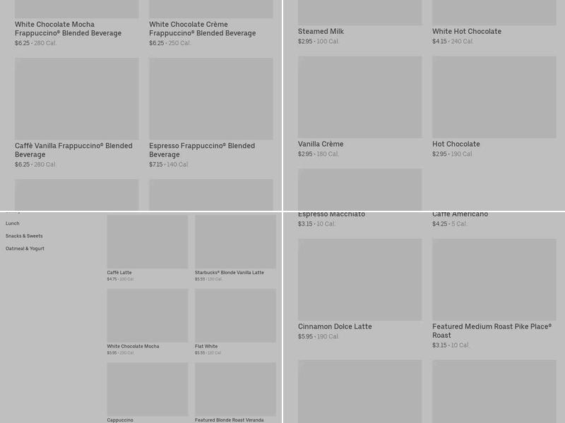 Starbucks Menu