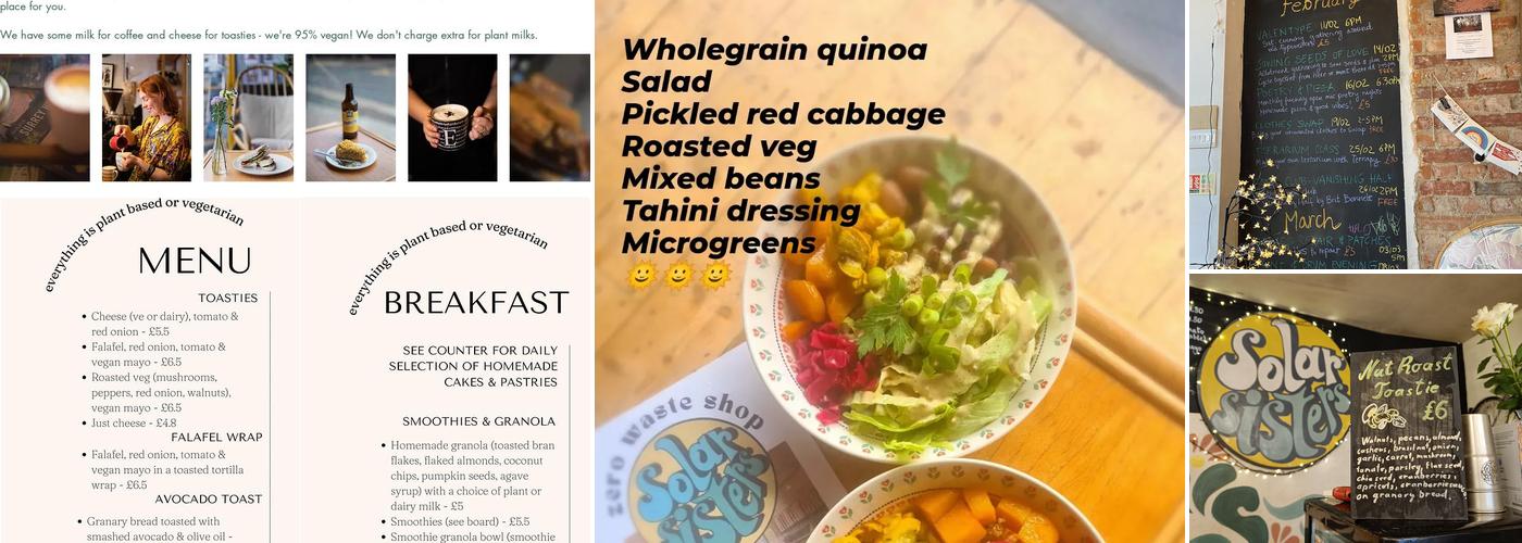 Solar Sisters - Zero Waste - Refill - Café Menu