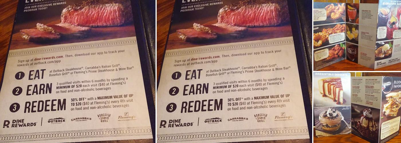 Outback Steakhouse Menu
