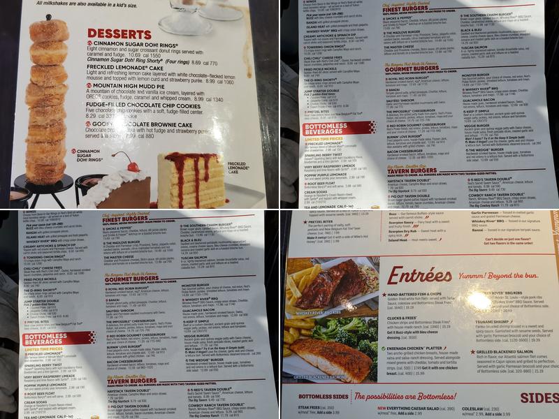 Red Robin Gourmet Burgers and Brews Menu