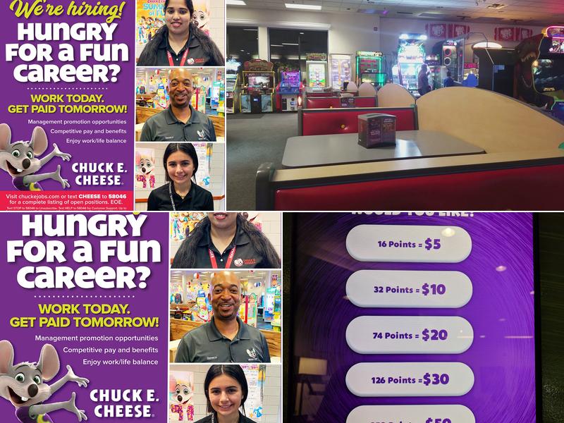 Chuck E. Cheese Menu
