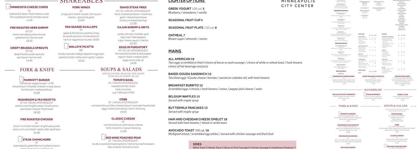 Aurora Restaurant & Bar Menu