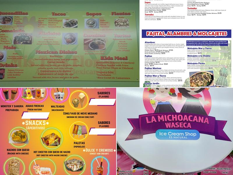 Mis Tres Flores Menu