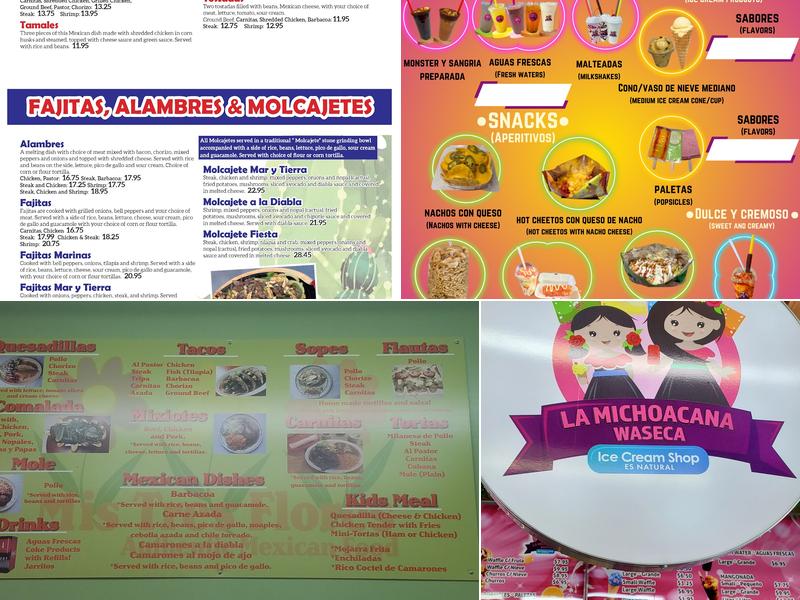 Mis Tres Flores Menu