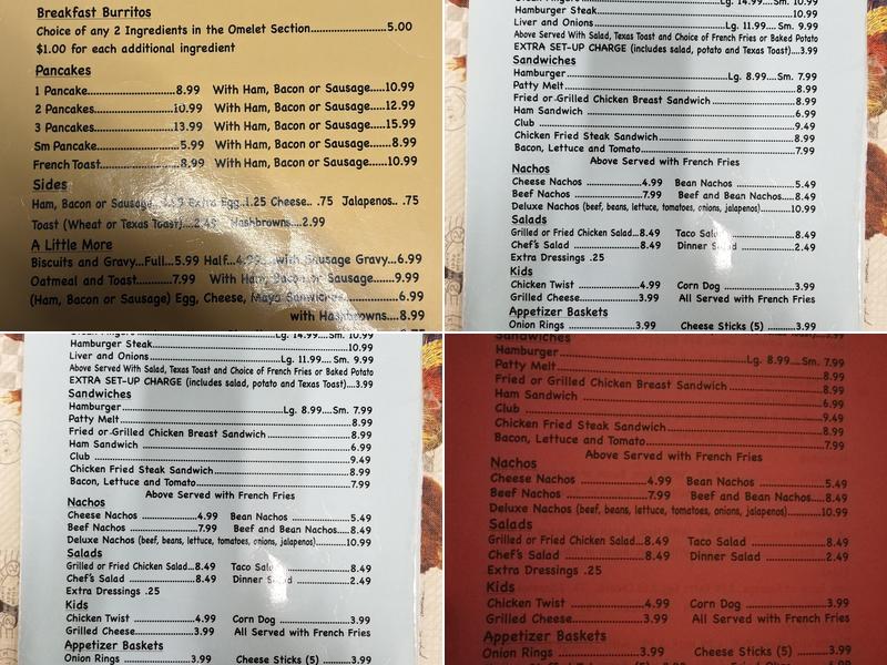 Sissy's Menu