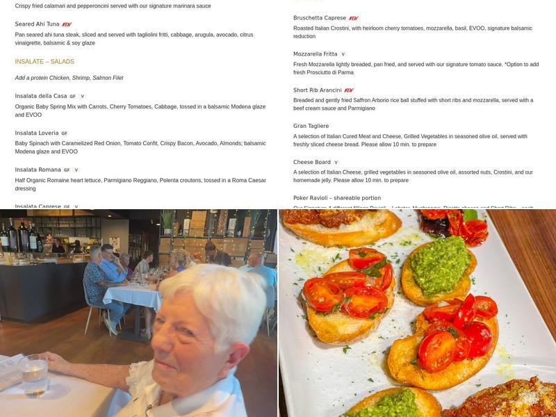 Loveria Caffè Taste Of Italy Menu