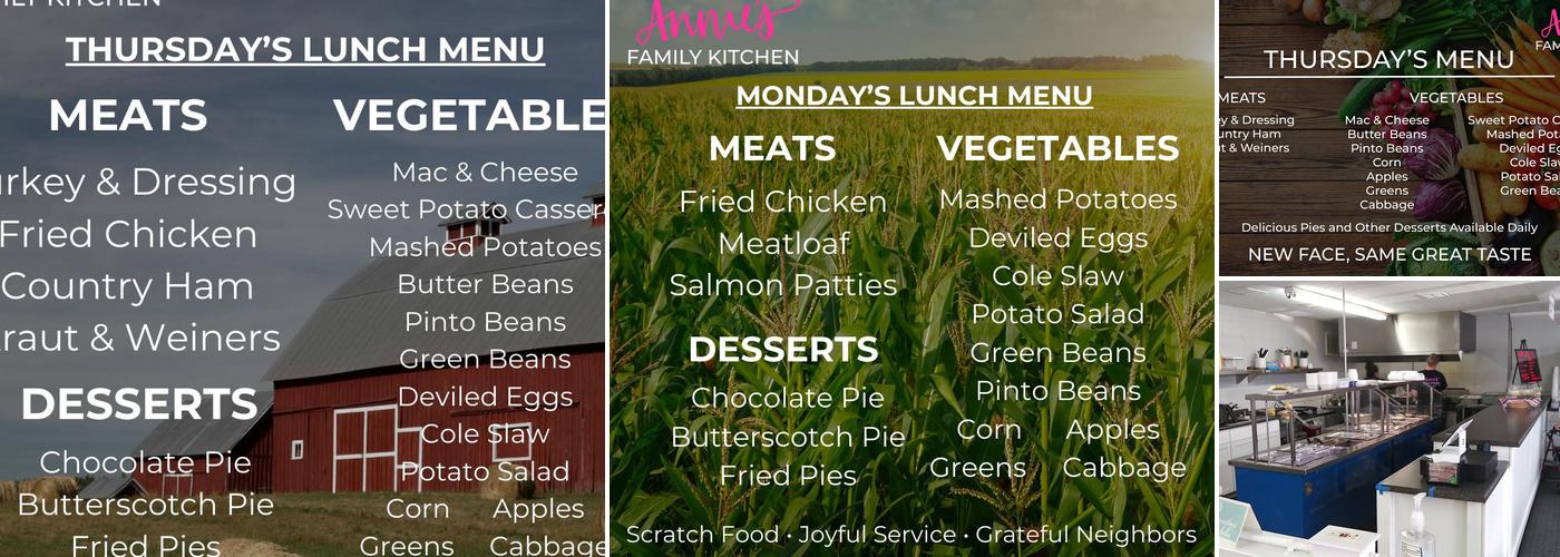 Annie's Family Kitchen Menu