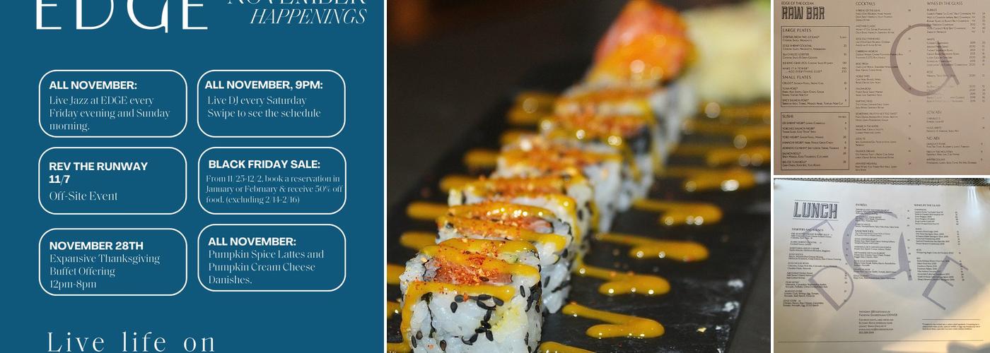 EDGE Restaurant & Bar Menu