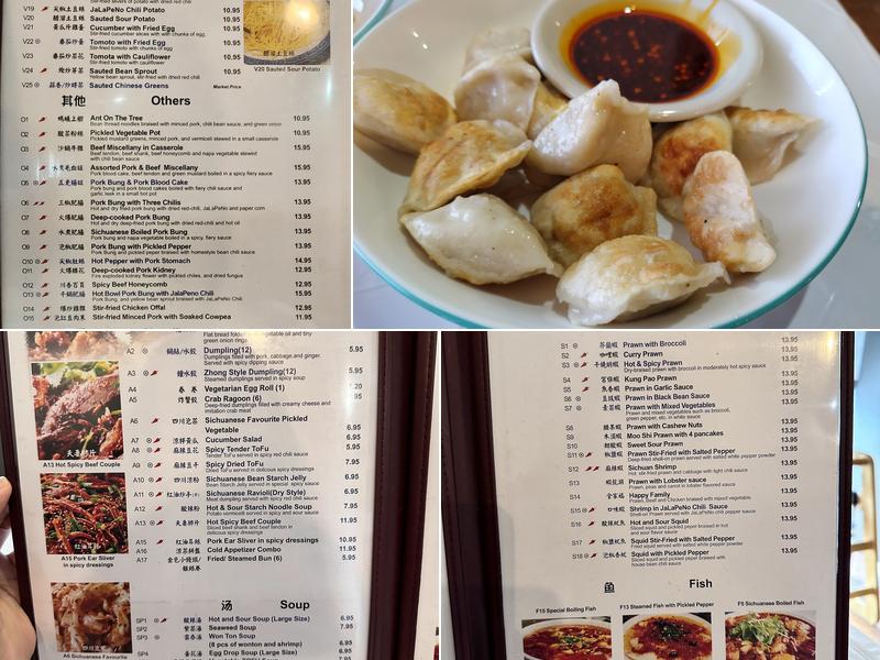 Sichuanese Cuisine Menu