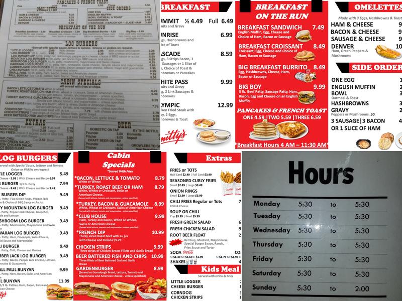 Smitty's Cafe Menu