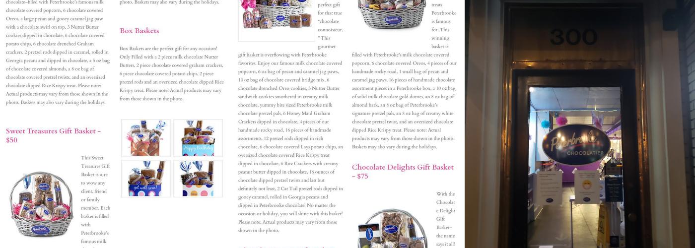 Peterbrooke Chocolatier of Winter Park Menu