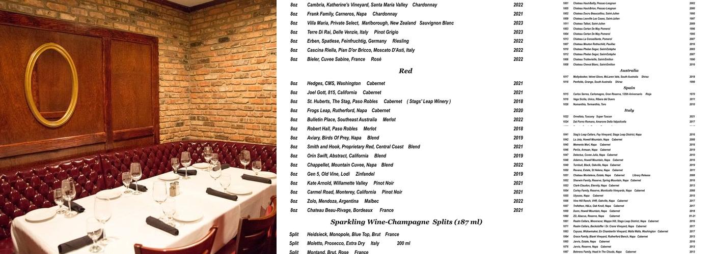 Christner's Prime Steak & Lobster Menu