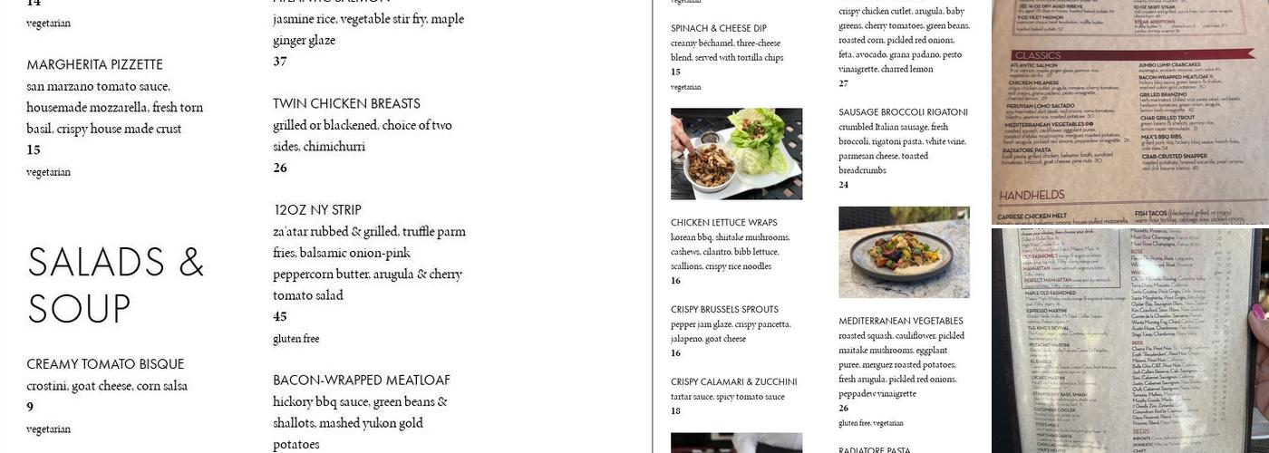 Max's Grille Menu
