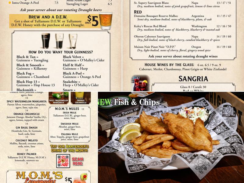 Meg O’Malley's Restaurant & Irish Pub Menu