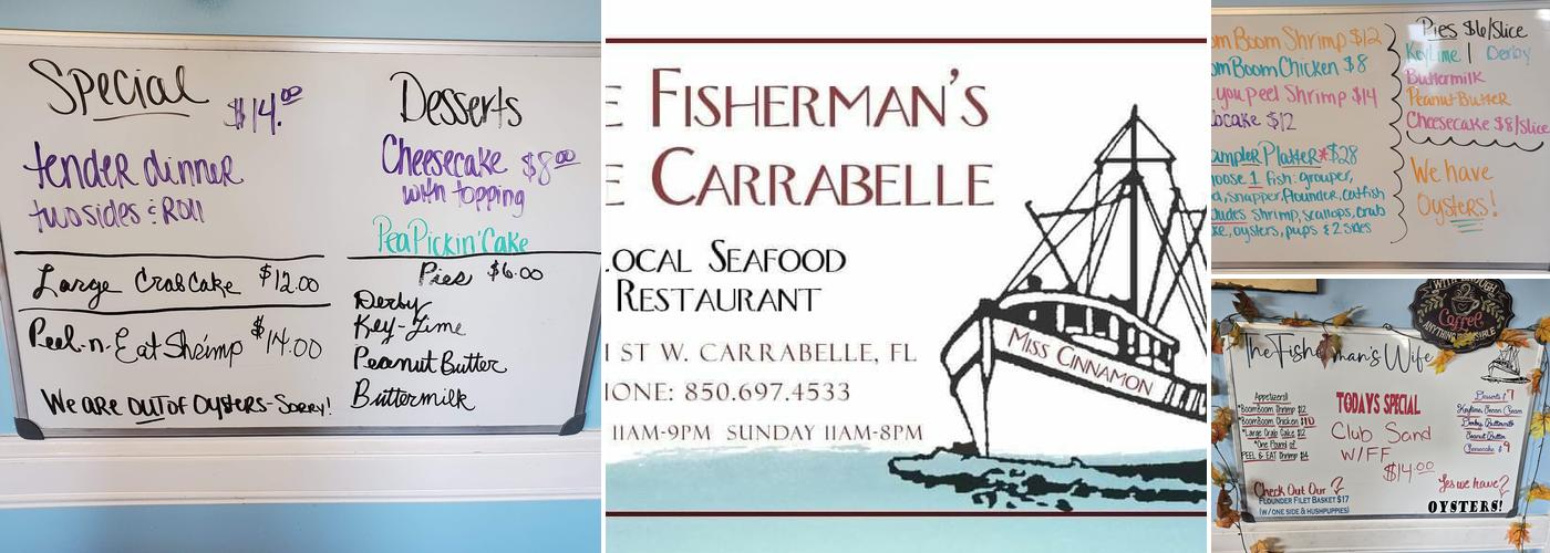 The Fisherman's Wife Carrabelle Menu