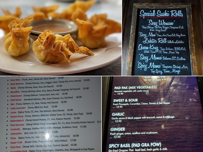 Drunken Poet Cafe Thai Bistro & Sushi Bar Menu