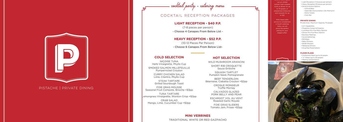 Pistache French Bistro Menu