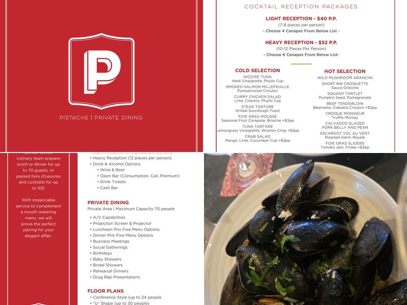 Pistache French Bistro Menu