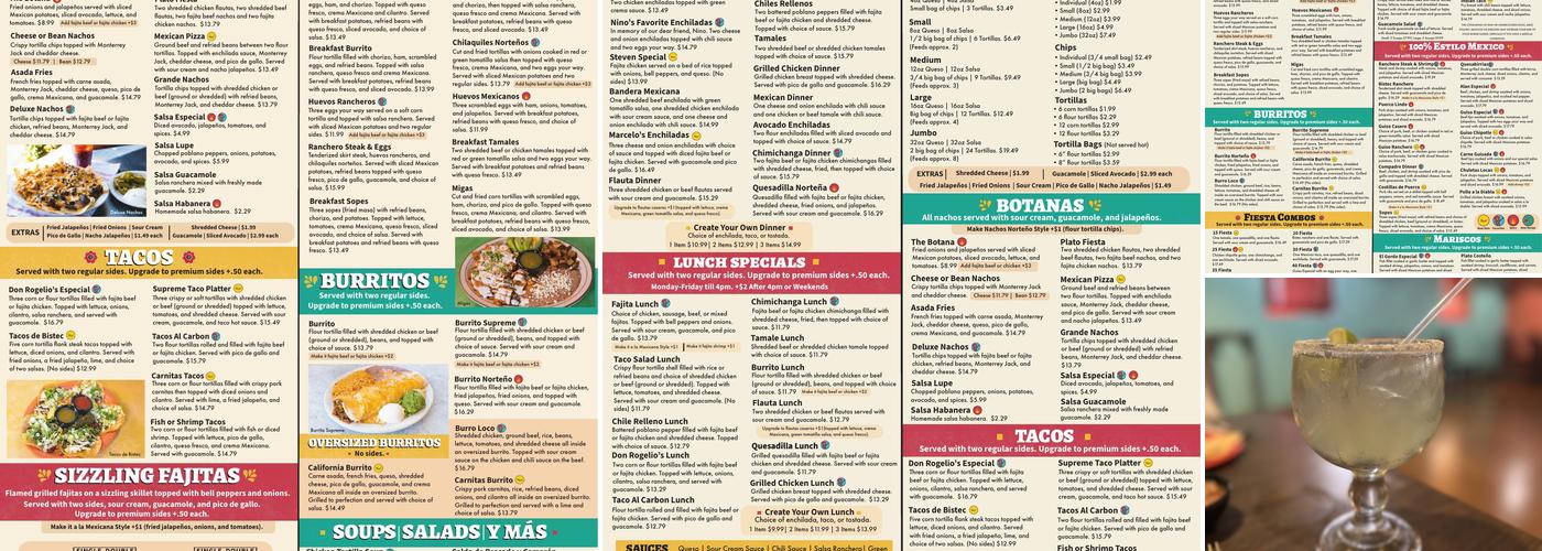 Chelino's Mexican Restaurant (6509 NW Expressway, OKC) Menu