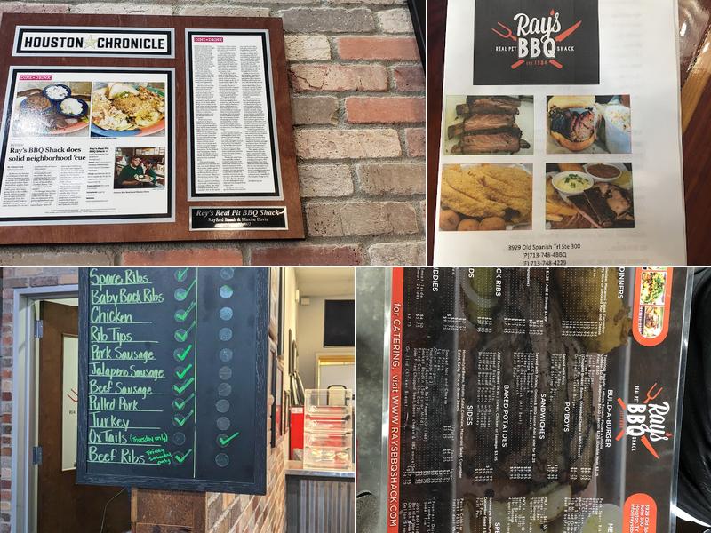Rays Real Pit BBQ Shack Menu