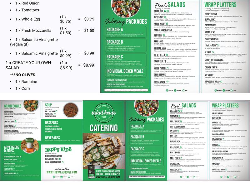 Salad House Menu