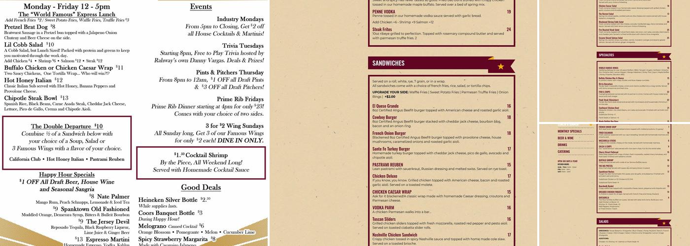 The 'World Famous' Waiting Room Menu