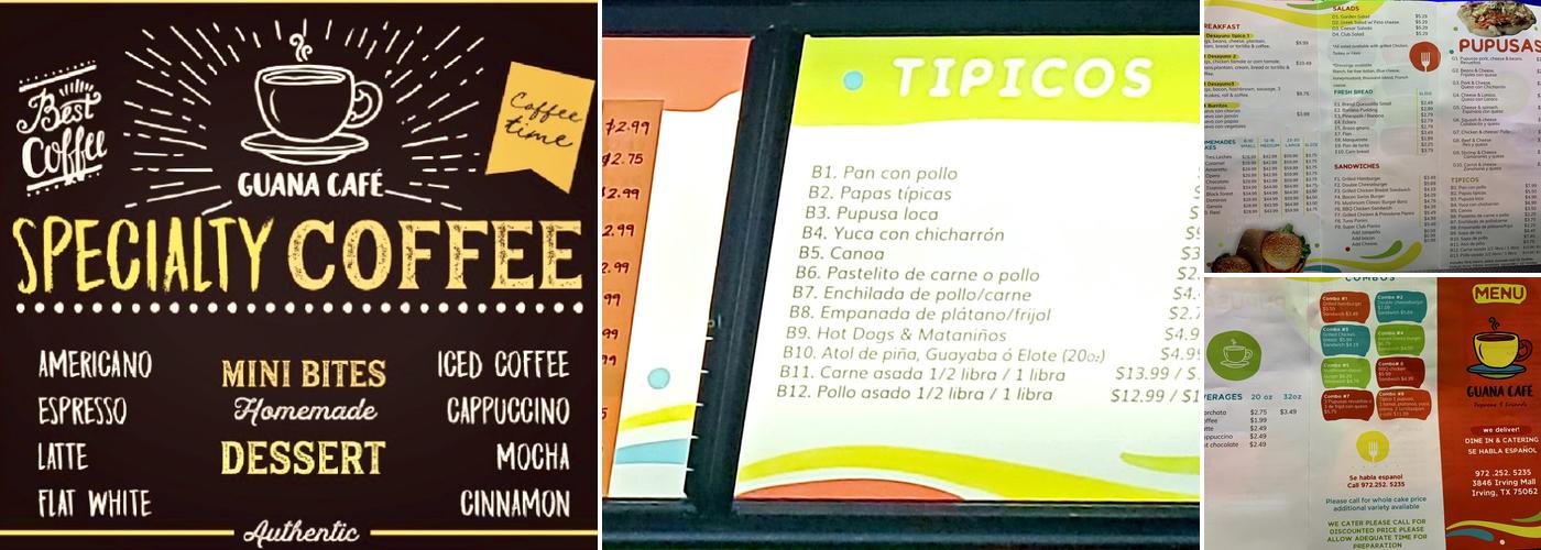 Guana Cafe Menu