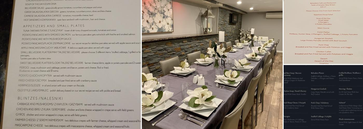 Belvedere Cafe and Restaurant Menu