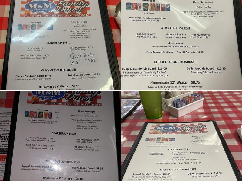M & M Family Diner Menu