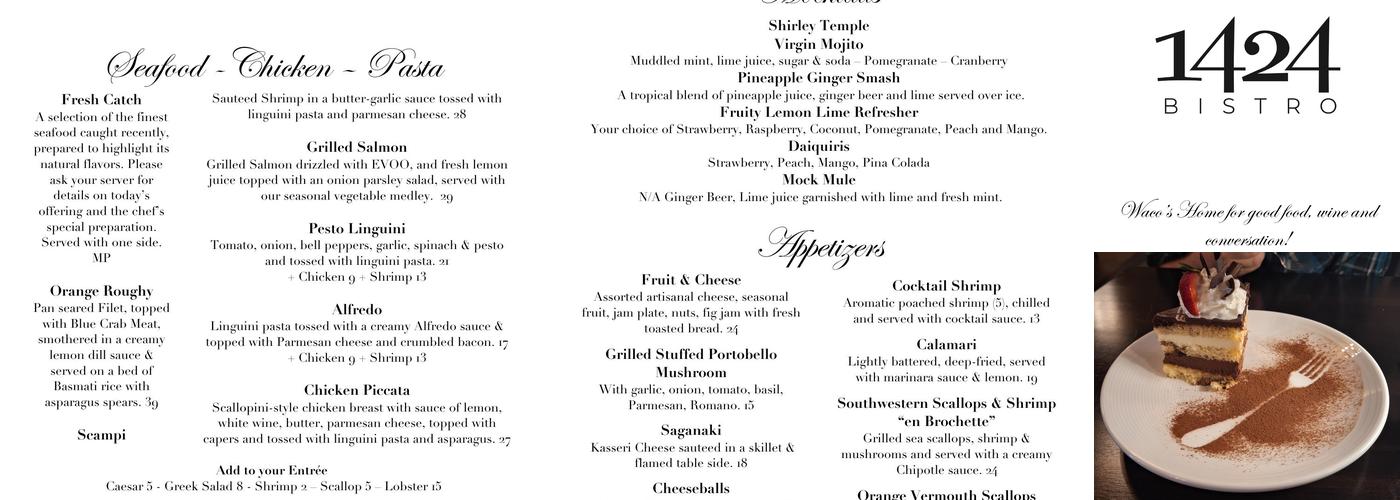 1424 Bistro Menu