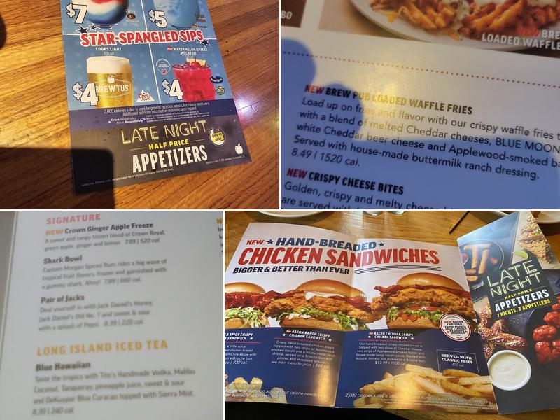 Applebee's Grill + Bar Menu