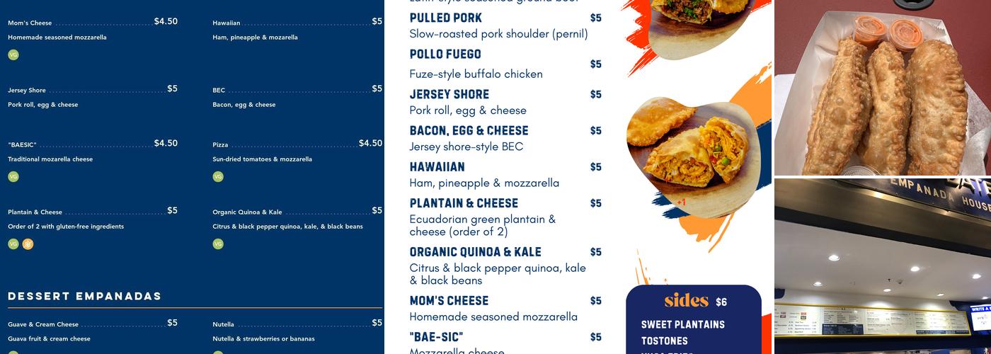 Fuze Eatery: Empanada House & Smoothie Bar Menu