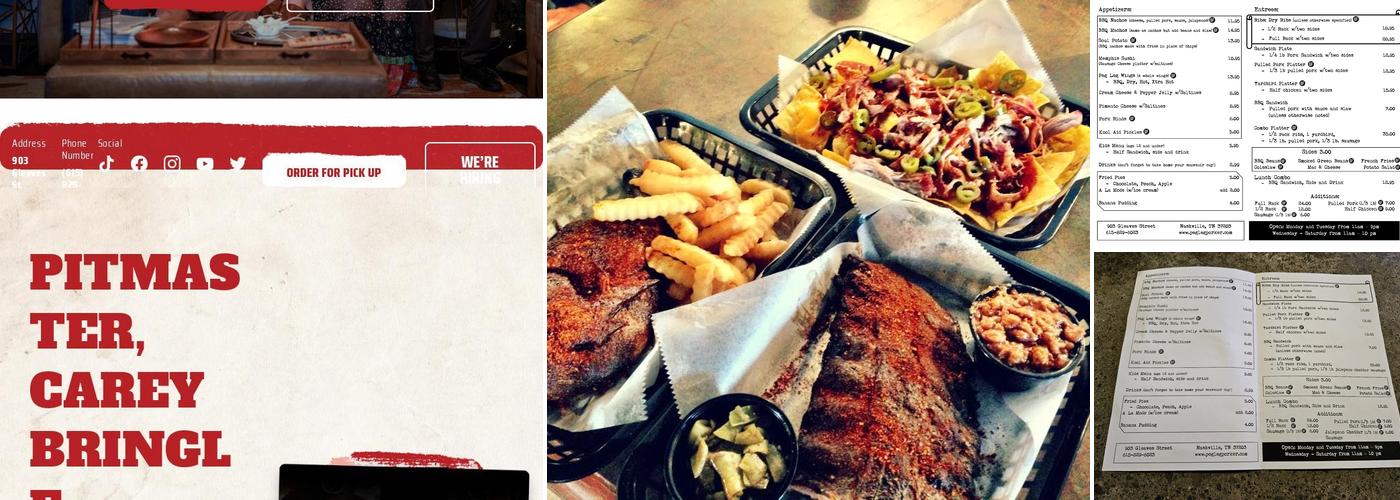 Peg Leg Porker BBQ Menu