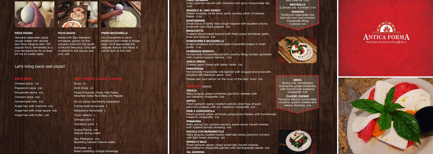 Antica Forma Menu