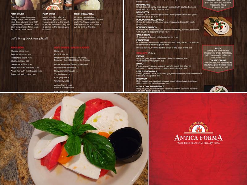 Antica Forma Menu
