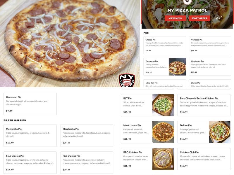 NY Pizza Patrol Menu