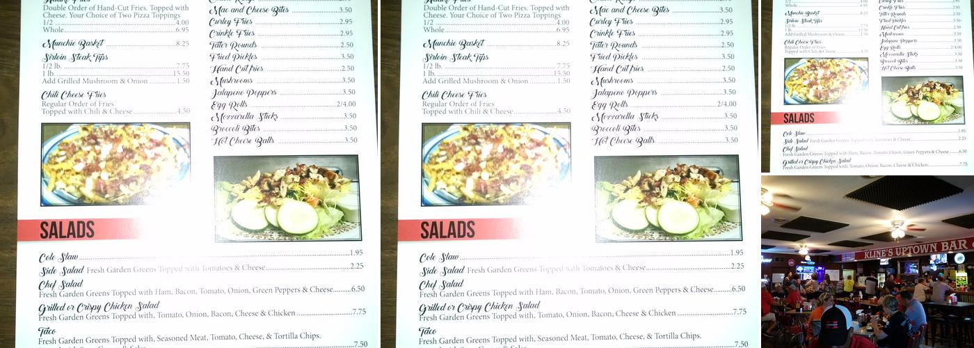 Kline's Uptown Bar And Grill Menu